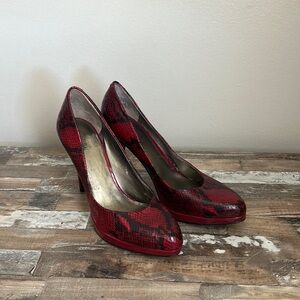 Nine West Red Heels Pumps 8
